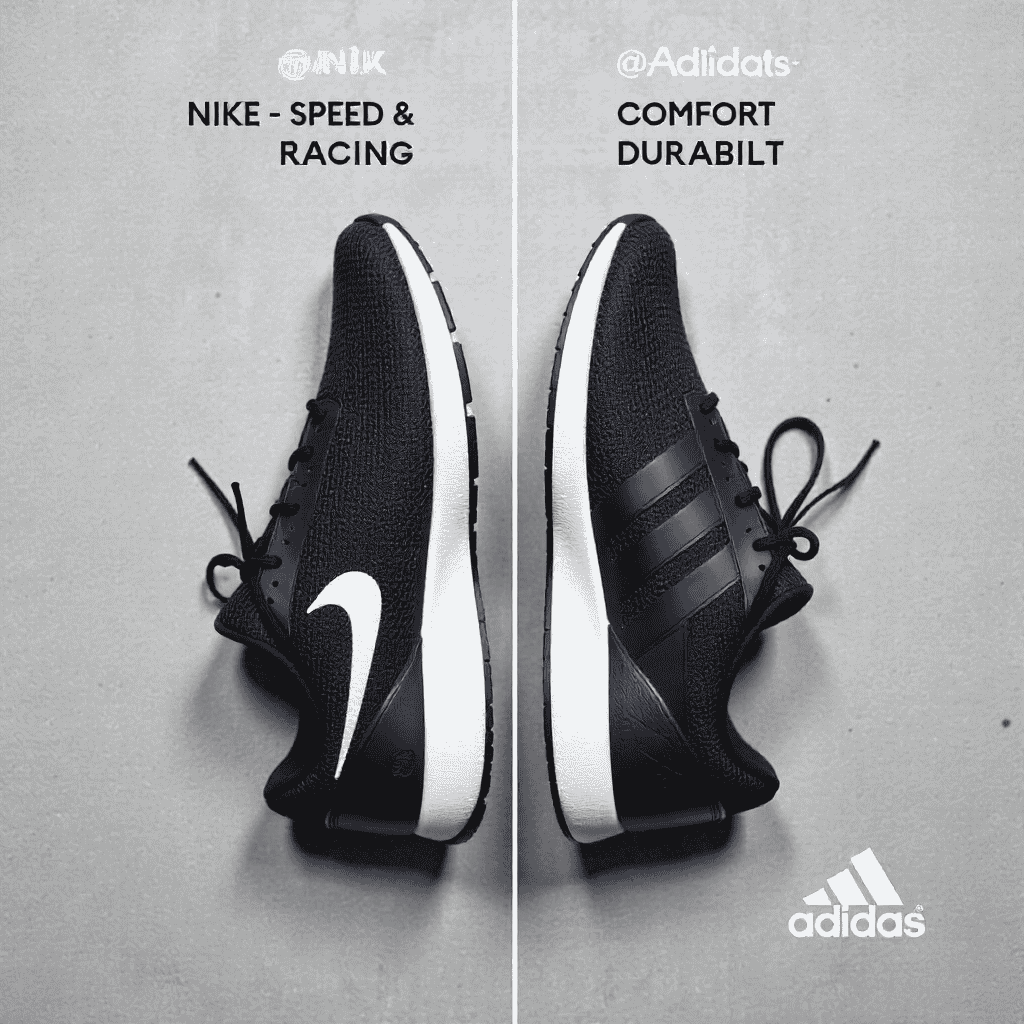 “Nike vs Adidas running shoes buying guide comparison chart”