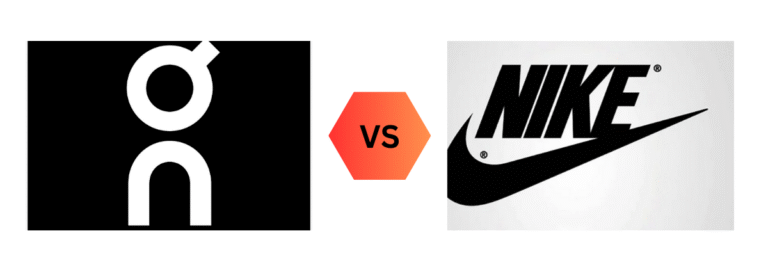 On Run Vs Nike Running shoes logo